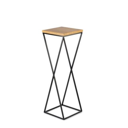 Soporte para plantas 70x24 cm negro/marrón