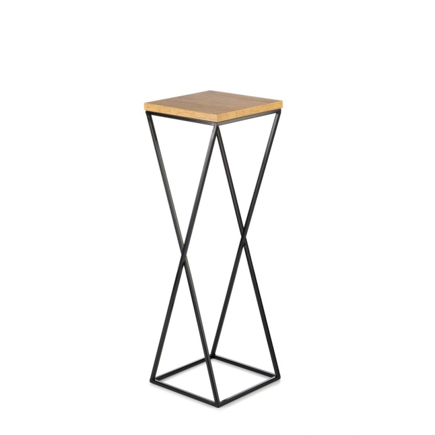 Soporte para plantas 70x24 cm negro/marrón