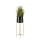 Soporte para plantas 75x17 cm negro/dorado