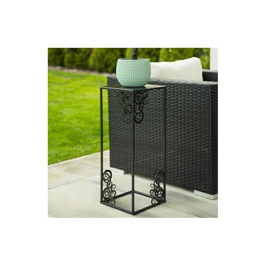 Soporte para plantas 80x24 cm negro