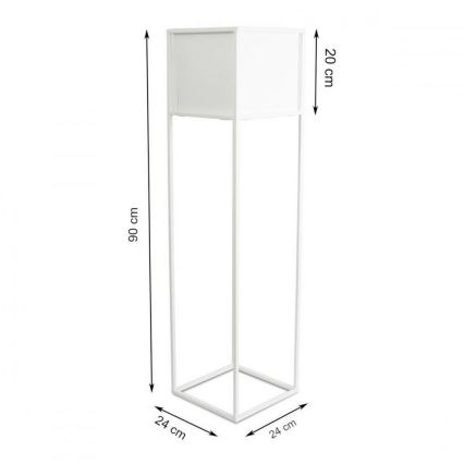 Soporte para plantas 90x24 cm blanco
