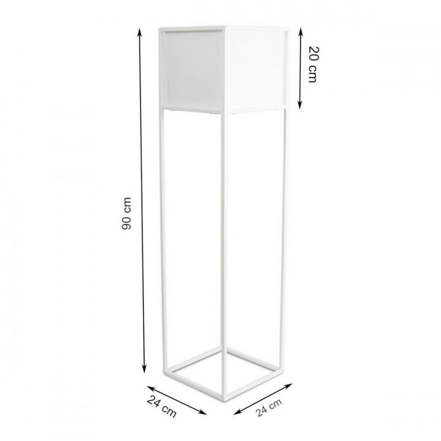 Soporte para plantas 90x24 cm blanco
