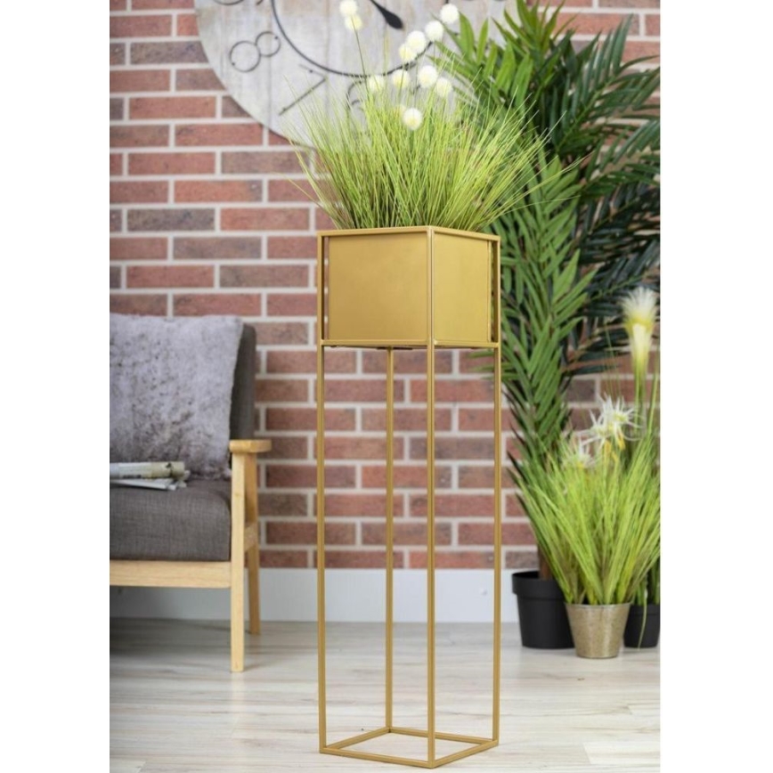 Soporte para plantas 90x24 cm dorado