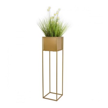 Soporte para plantas 90x24 cm dorado