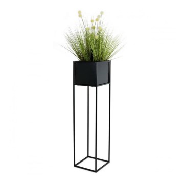 Soporte para plantas 90x24 cm negro