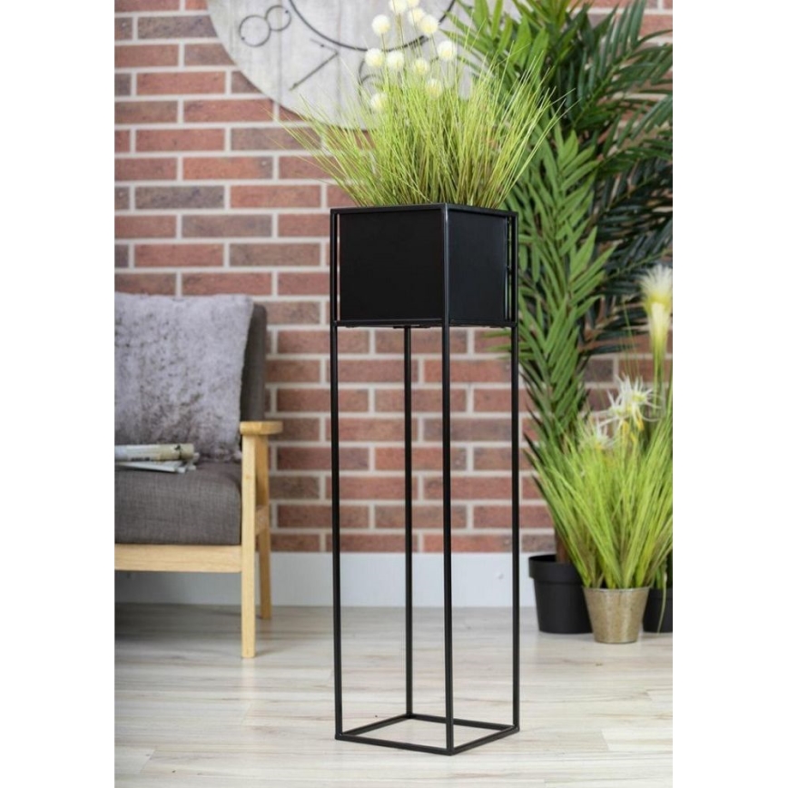 Soporte para plantas 90x24 cm negro