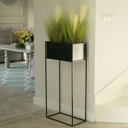 Soporte para plantas 90x44 cm negro