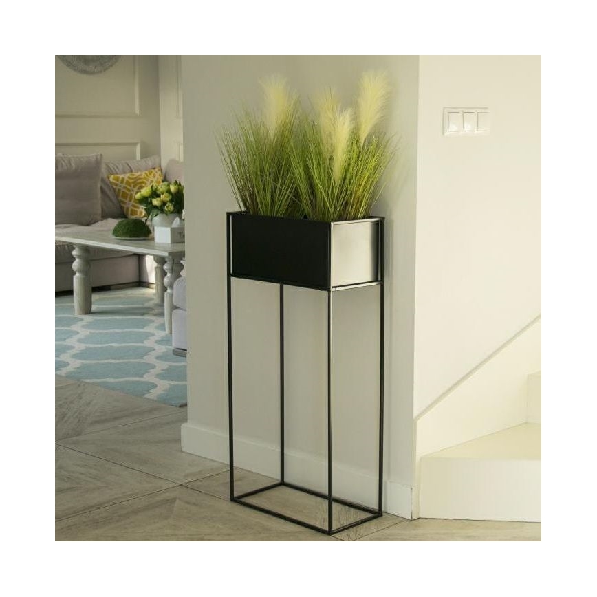 Soporte para plantas 90x44 cm negro