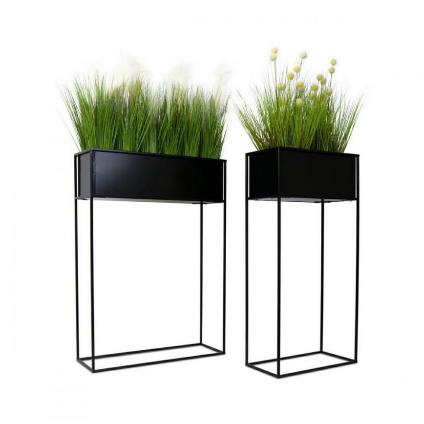 Soporte para plantas 90x44 cm negro