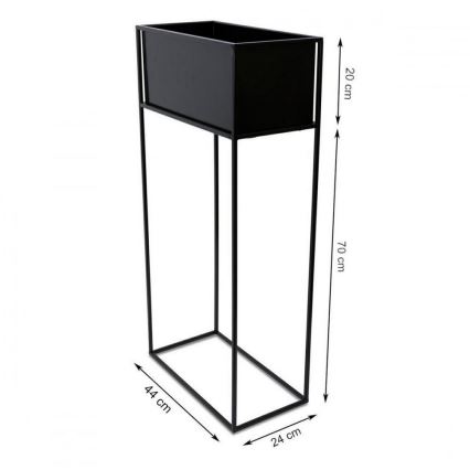Soporte para plantas 90x44 cm negro