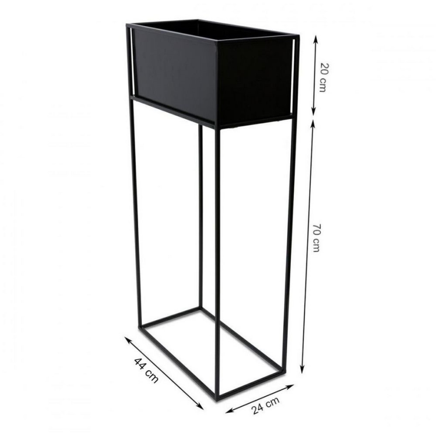 Soporte para plantas 90x44 cm negro