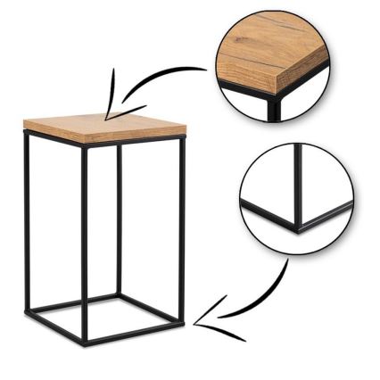 Soporte para plantas BASICLOFT 40x24 negro/marrón