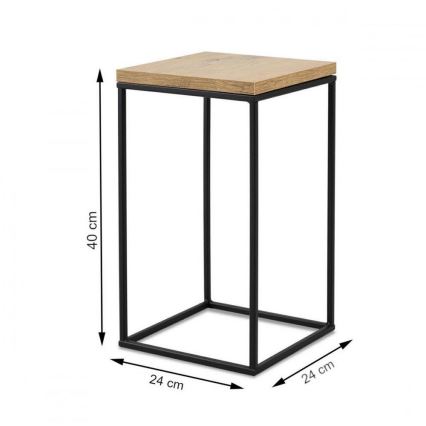 Soporte para plantas BASICLOFT 40x24 negro/marrón