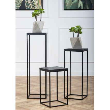 Soporte para plantas BASICLOFT 80x24 negro