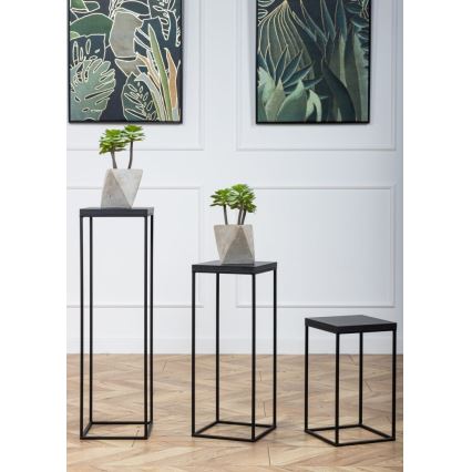 Soporte para plantas BASICLOFT 80x24 negro