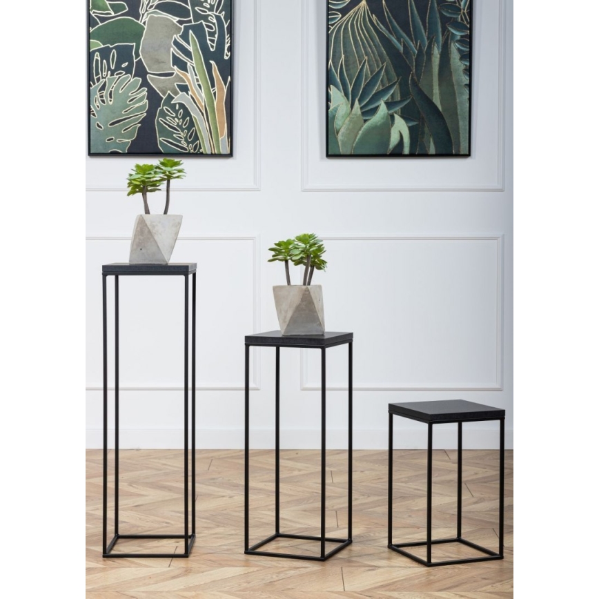 Soporte para plantas BASICLOFT 80x24 negro
