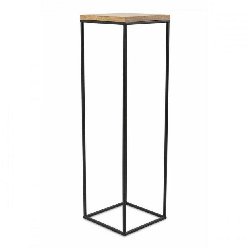 Soporte para plantas BASICLOFT 80x24 negro/marrón