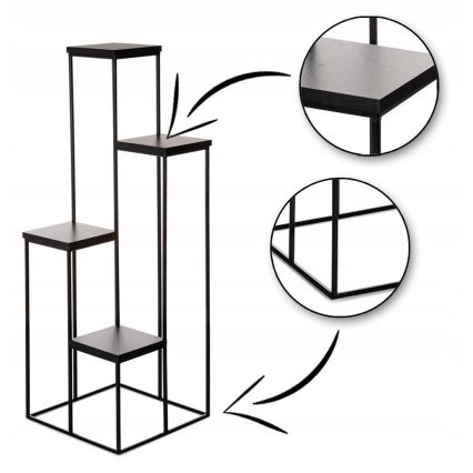 Soporte para plantas KASKADA 110x40 negro