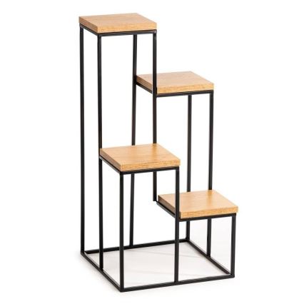 Soporte para plantas KASKADA 70x34 negro/marrón