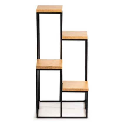 Soporte para plantas KASKADA 70x34 negro/marrón