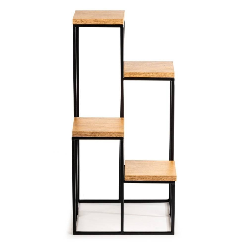 Soporte para plantas KASKADA 70x34 negro/marrón