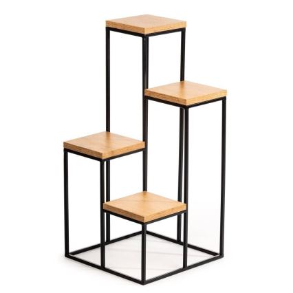 Soporte para plantas KASKADA 70x34 negro/marrón