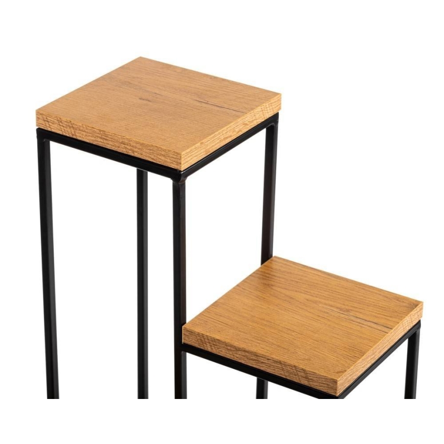 Soporte para plantas KASKADA 70x34 negro/marrón