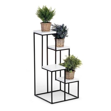 Soporte para plantas KASKADA 70x34 negro/blanco