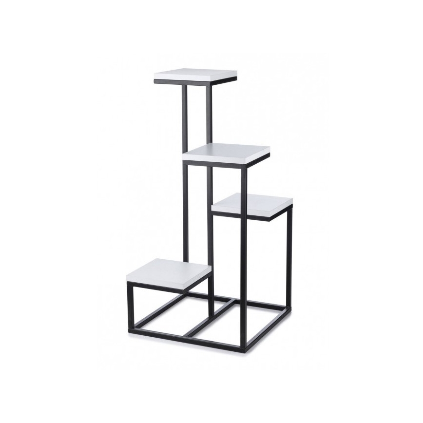 Soporte para plantas KASKADA 79x40 negro/blanco