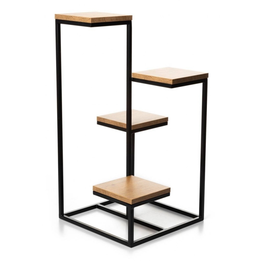 Soporte para plantas KASKADA 79x40 negro/marrón