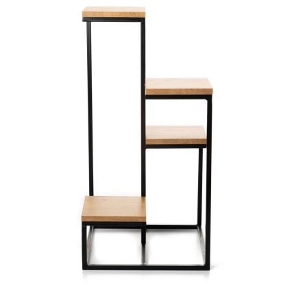 Soporte para plantas KASKADA 79x40 negro/marrón