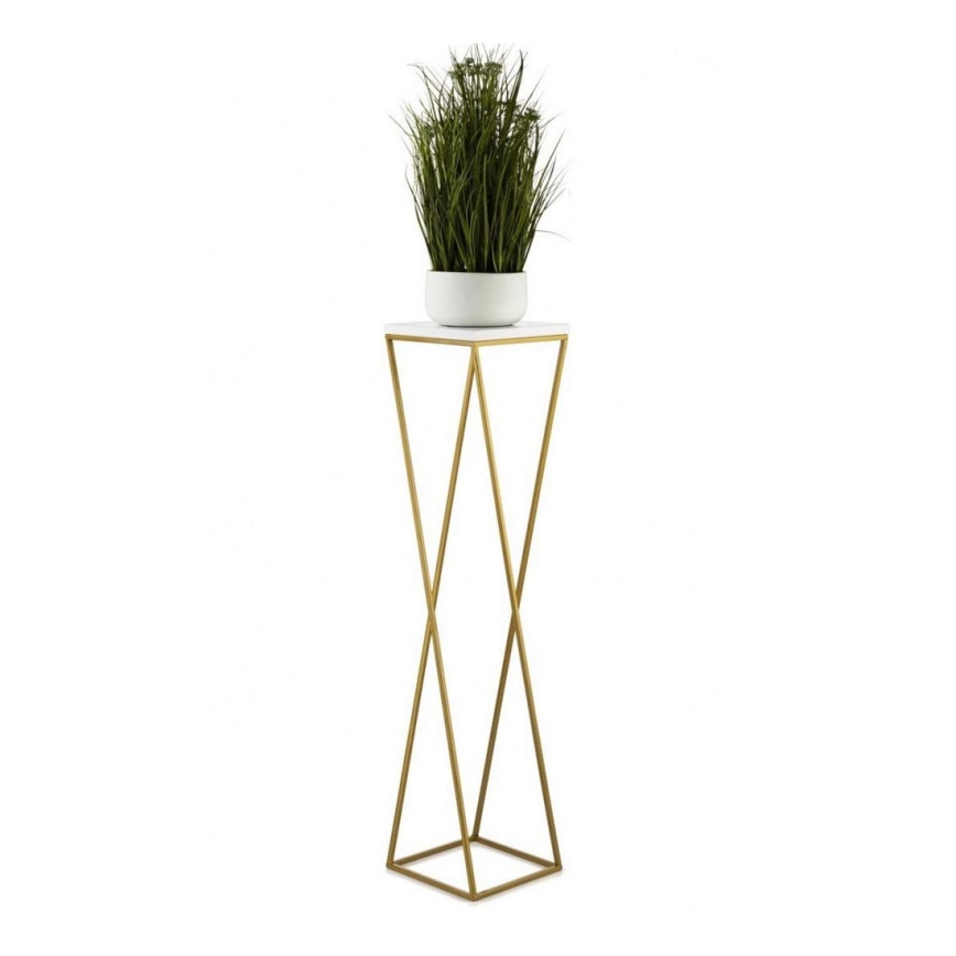 Soporte para plantas LOFT 100x24 cm dorado/blanco