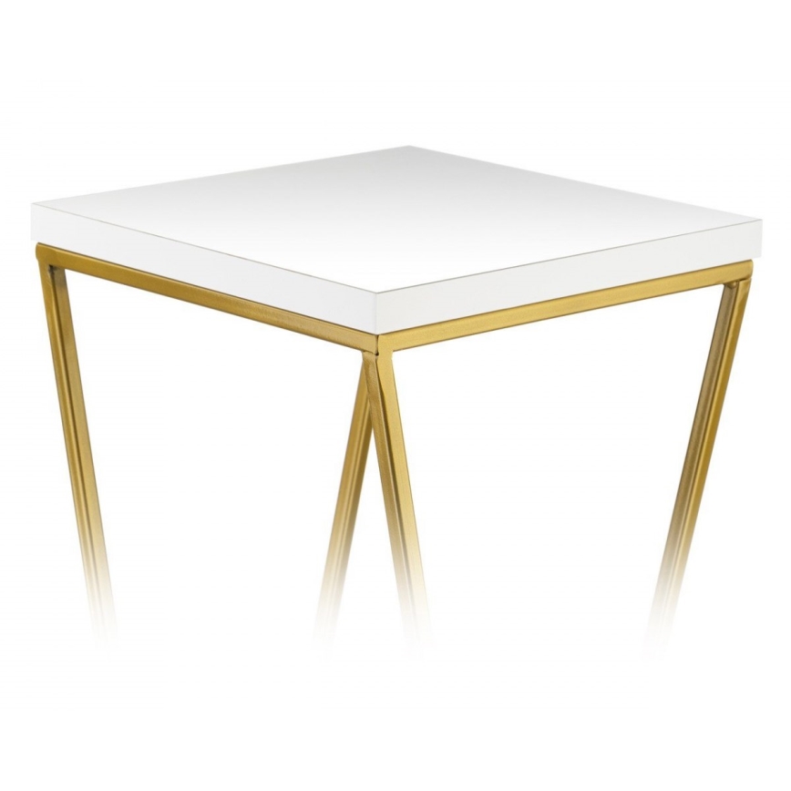 Soporte para plantas LOFT 100x24 cm dorado/blanco