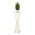 Soporte para plantas LOFT 100x24 cm dorado/blanco