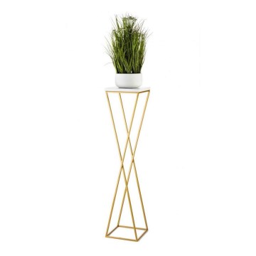 Soporte para plantas LOFT 100x24 cm dorado/blanco