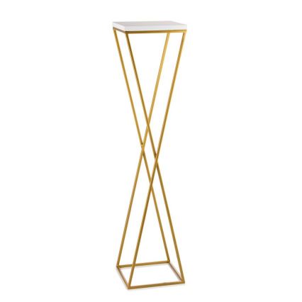 Soporte para plantas LOFT 100x24 cm dorado/blanco