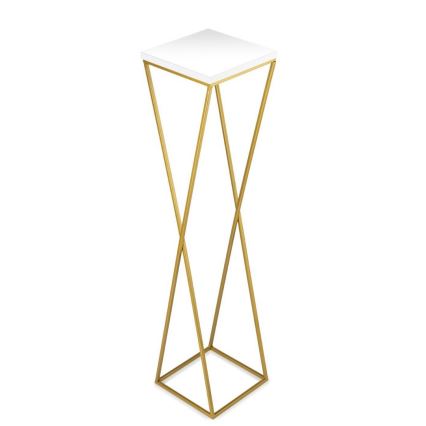 Soporte para plantas LOFT 100x24 cm dorado/blanco