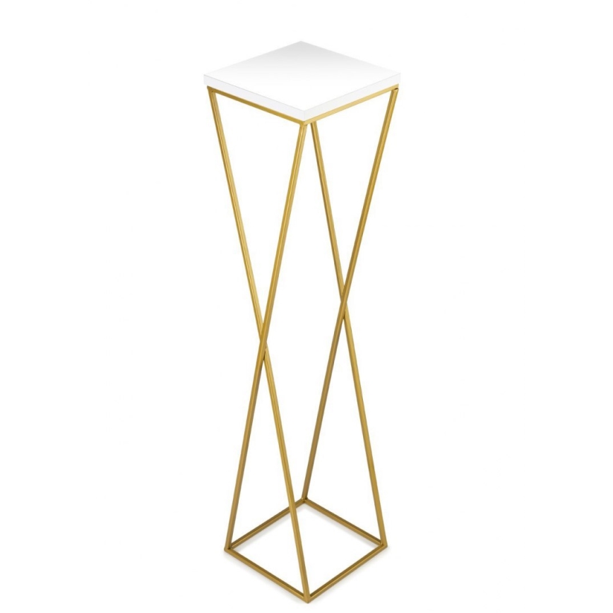 Soporte para plantas LOFT 100x24 cm dorado/blanco