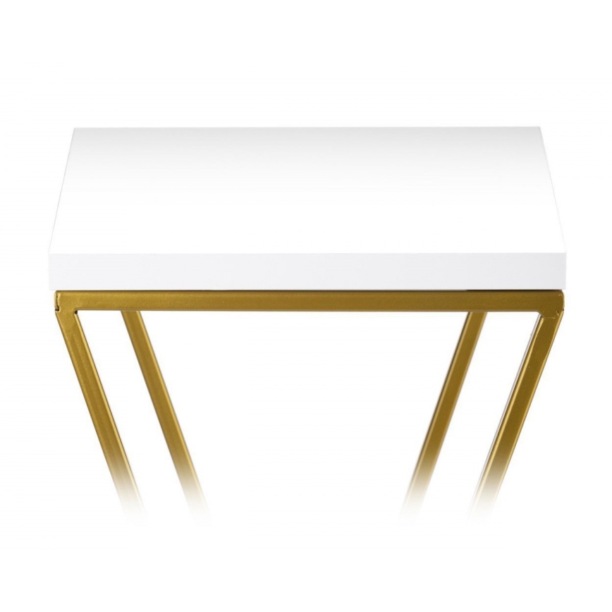 Soporte para plantas LOFT 100x24 cm dorado/blanco