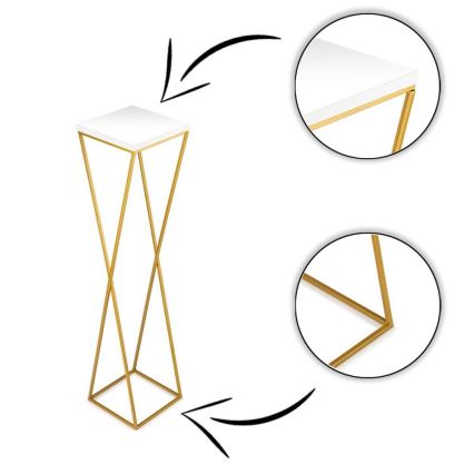 Soporte para plantas LOFT 100x24 cm dorado/blanco