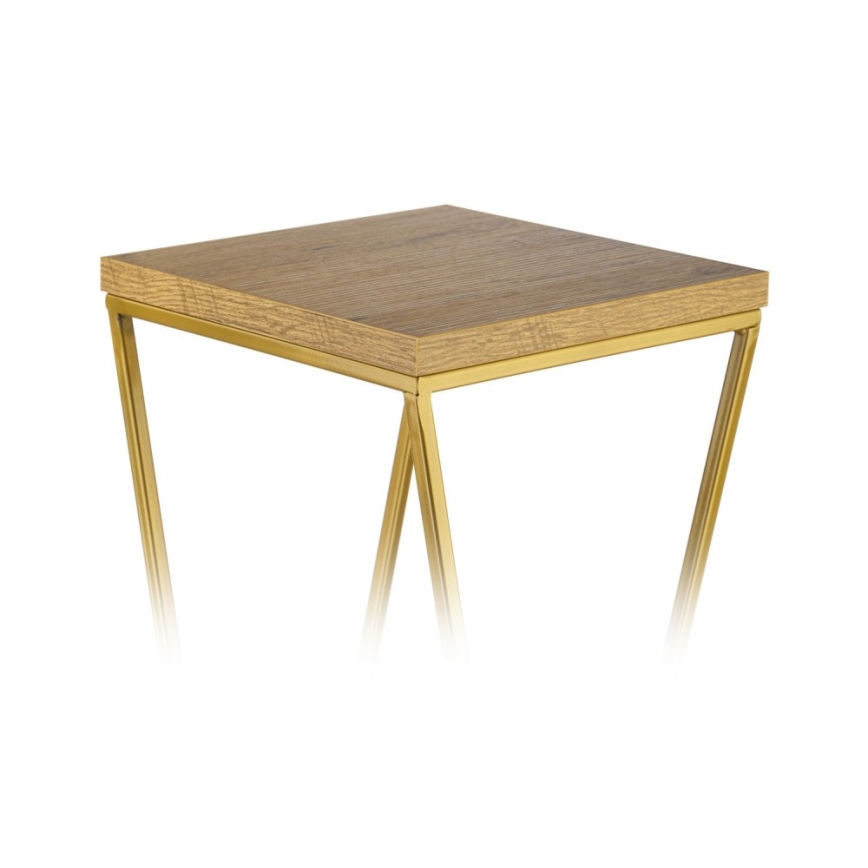 Soporte para plantas LOFT 100x24 cm dorado/marrón