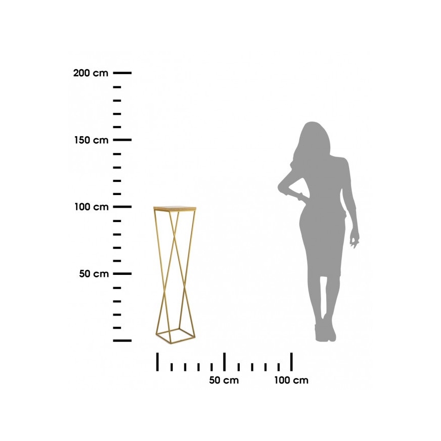 Soporte para plantas LOFT 100x24 cm dorado/marrón