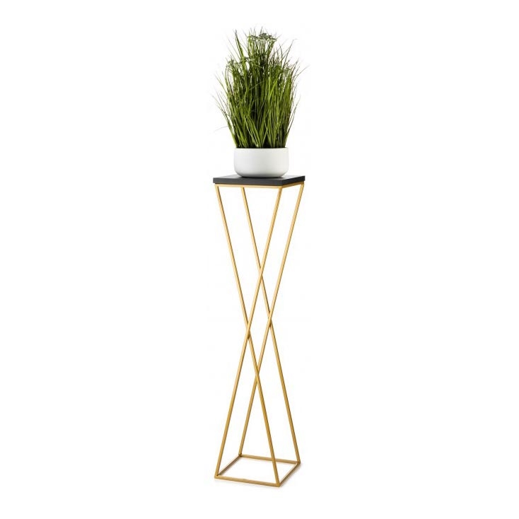 Soporte para plantas LOFT 100x24 cm dorado/negro