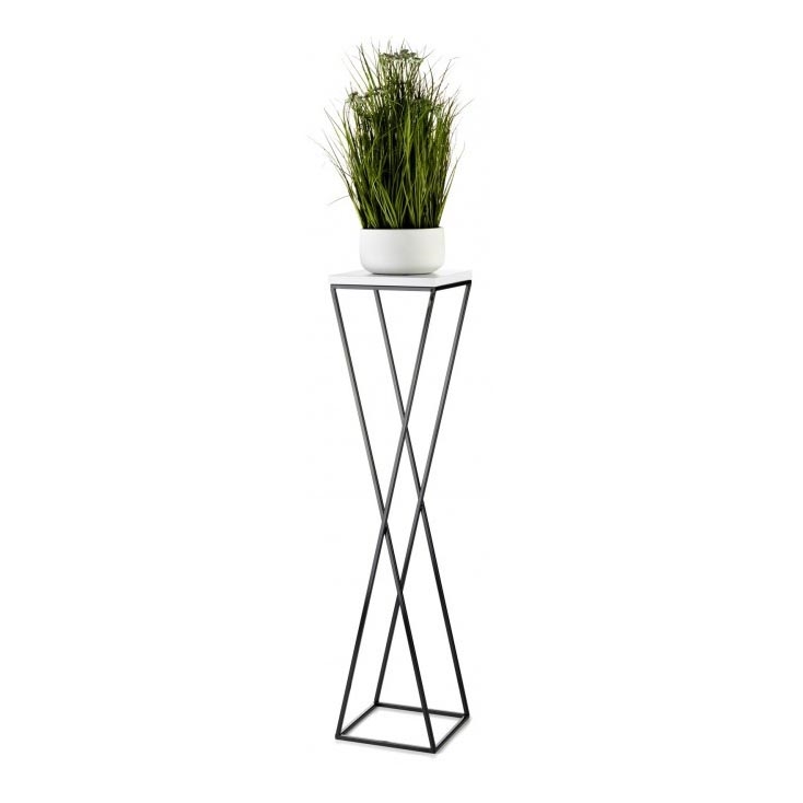 Soporte para plantas LOFT 100x24 cm negro/blanco