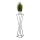 Soporte para plantas LOFT 100x24 cm negro/blanco