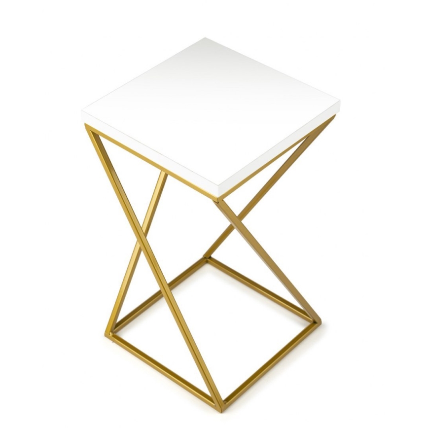 Soporte para plantas LOFT 40x24 cm dorado/blanco