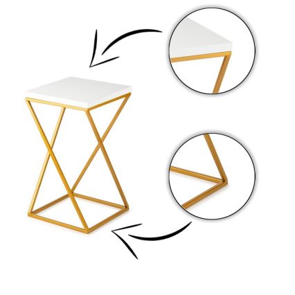 Soporte para plantas LOFT 40x24 cm dorado/blanco