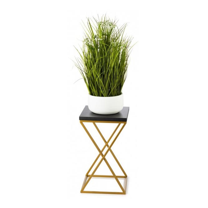 Soporte para plantas LOFT 40x24 cm dorado/negro