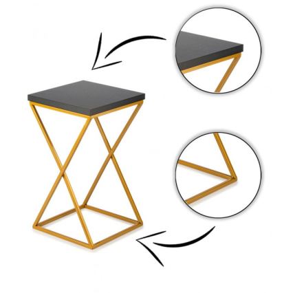 Soporte para plantas LOFT 40x24 cm dorado/negro