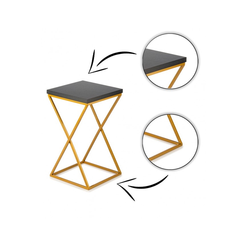 Soporte para plantas LOFT 40x24 cm dorado/negro